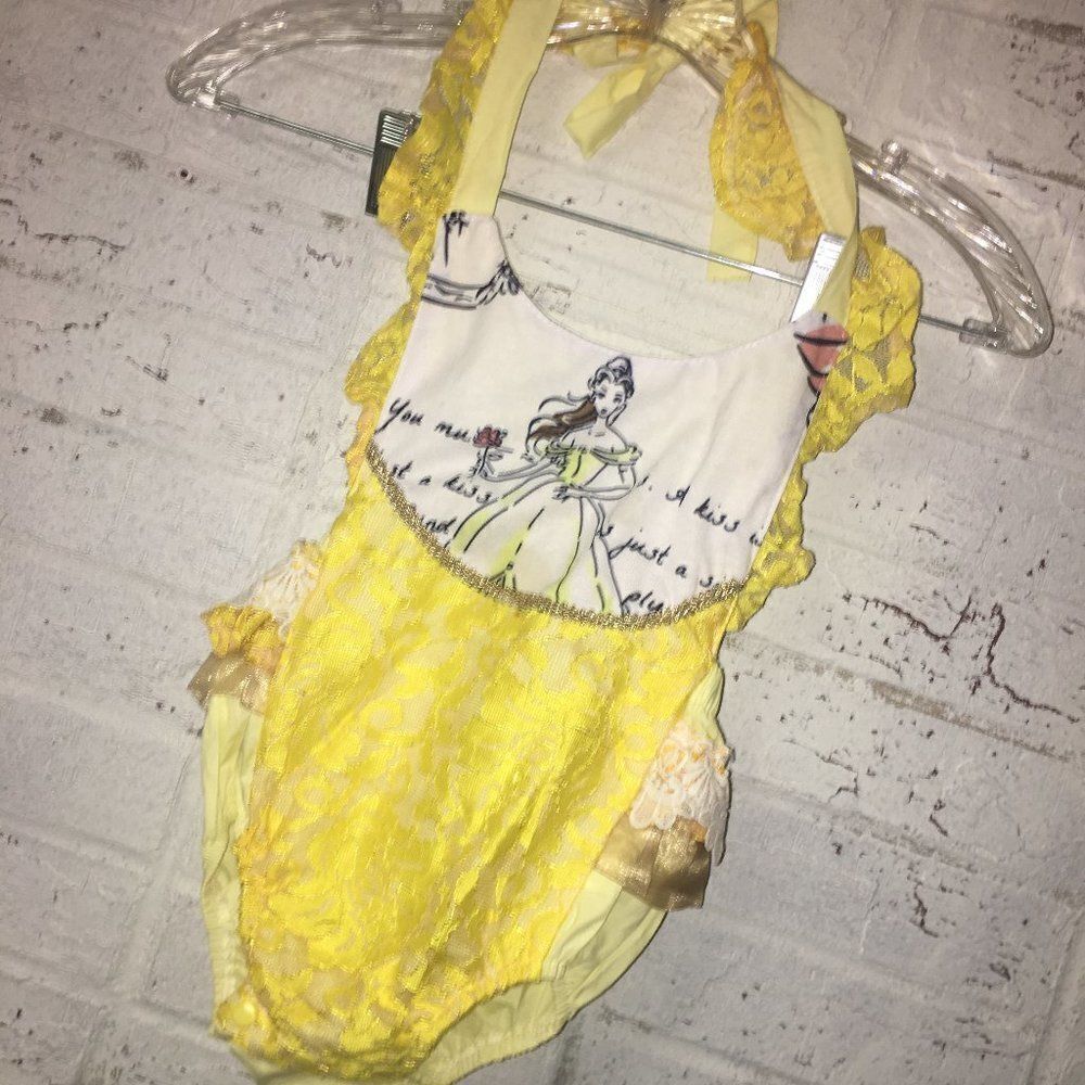 Beauty and the Beast Backless Onesie 0-3 Months